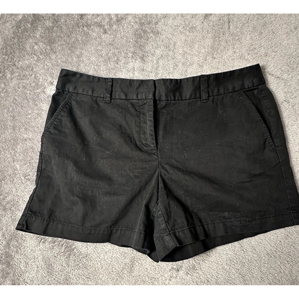 LOFT Shorts Women's Black 100% Cotton Weathered Short Chino Size 6